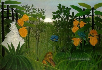 La comida del león Henri Rousseau Pinturas al óleo
